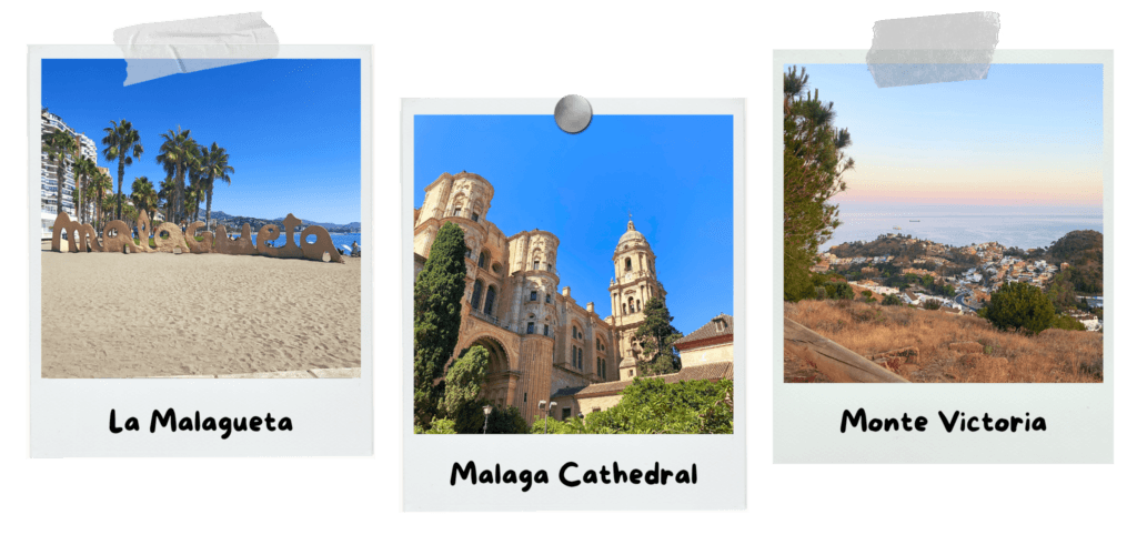 4-days-in-malaga-the-ultimate-first-timer-itinerary-for-every-season-la-malagueta-cathedral-monte-victoria